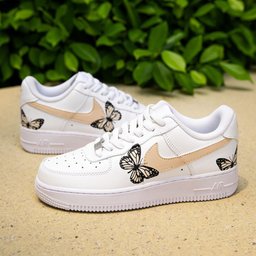 Beige Butterfly Custom Air Force 1