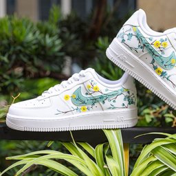 Yellow Green Flower Custom Air Force 1 - view 3