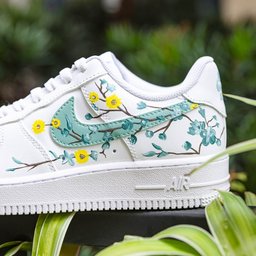 Yellow Green Flower Custom Air Force 1 - view 2