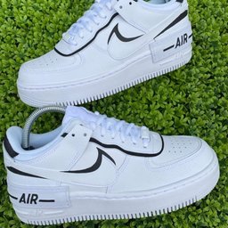 Black White Shadow Custom Air Force 1