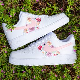 Flowers Pink Custom Air Force 1 - view 2