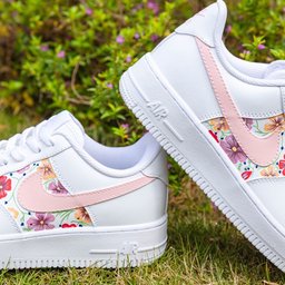 Flowers Pink Custom Air Force 1 - view 3