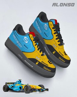 Car Color Blue Yellow Red Custom Air Force 1 - view 5