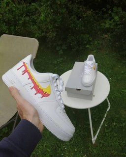 Yellow Pink Drip Custom Air Force 1 - view 2