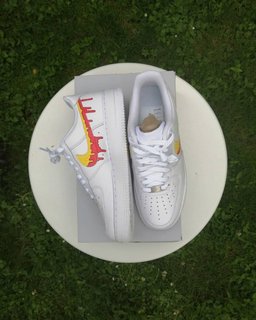 Yellow Pink Drip Custom Air Force 1 - view 3
