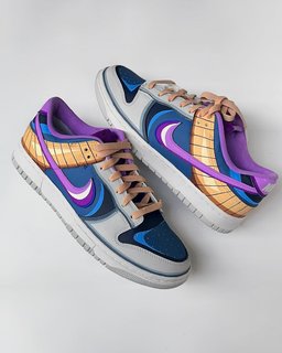 Purple Light Blue Yellow Black Custom Air Force 1 - view 3