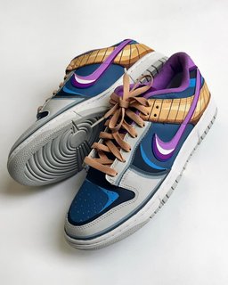 Purple Light Blue Yellow Black Custom Air Force 1 - view 4