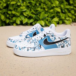 Black Blue Splatter Custom Air Force 1 - view 3
