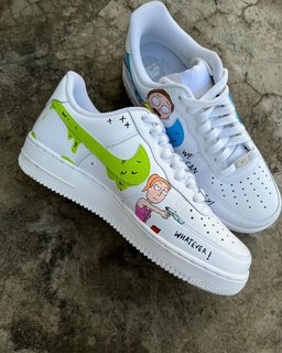 Cartoon Role Blue Green Font Custom Air Force 1 - view 7