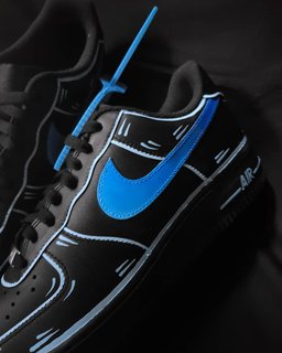 Black Blue Sense of Future Custom Air Force 1 - view 5