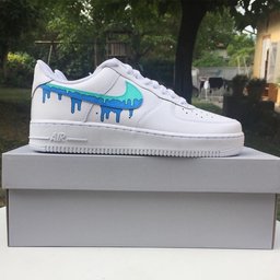 Green Blue Drip Custom Air Force 1 - view 2