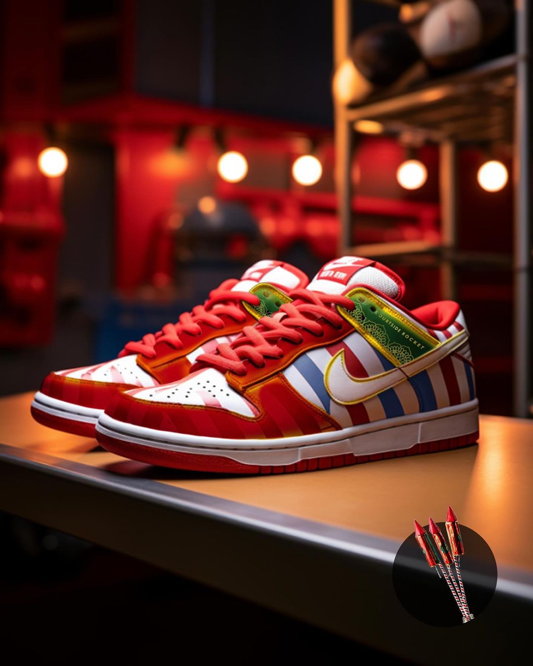 Red Green Blue Spark Custom Air Force 1