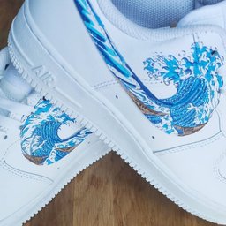 Blue Spray Custom Air Force 1 - view 2
