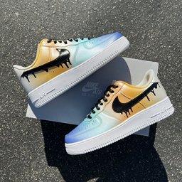 Black Drip Gradient Custom Air Force 1 - view 2