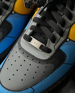 Orange Gray Blue Gearwheel Sticker Custom Air Force 1 - view 3