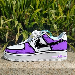 Cartoon Purple Custom Air Force 1
