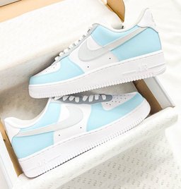 Blue Grey Custom Air Force 1 - view 2