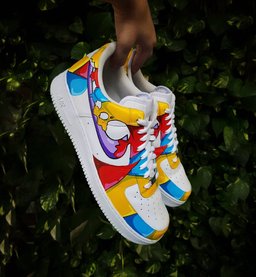 Red Blue White Orange Custom Air Force 1 - view 2