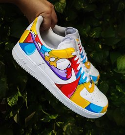 Red Blue White Orange Custom Air Force 1 - view 3