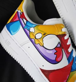 Red Blue White Orange Custom Air Force 1 - view 4