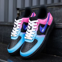 Black Pink Custom Air Force 1 - view 2