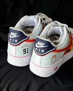 Red Black Orange Custom Air Force 1 - view 4