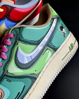 Cartoon Skeleton Green Blue Red Orange Custom Air Force 1 - view 3