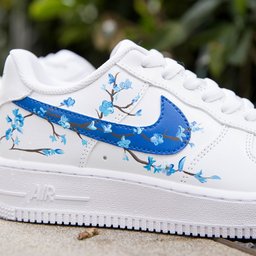 Blue Flowers Custom Air Force 1 - view 2
