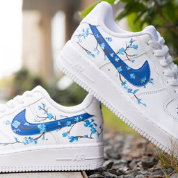 Blue Flowers Custom Air Force 1 - view 3