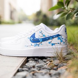 Blue Flowers Custom Air Force 1 - view 4