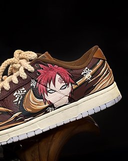 Cartoon Man Red Dark Light Brown Font Custom Air Force 1 - view 2