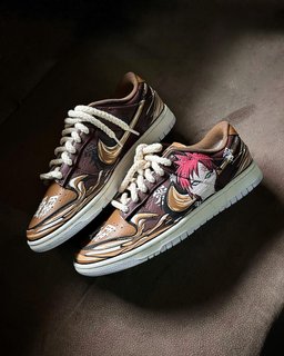 Cartoon Man Red Dark Light Brown Font Custom Air Force 1 - view 5