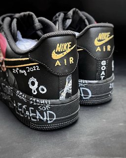 Cartoon Role Red Black Yellow White Font Custom Air Force 1 - view 4