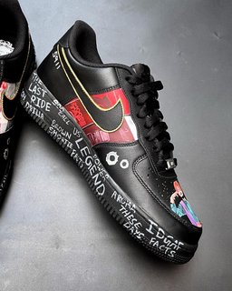 Cartoon Role Red Black Yellow White Font Custom Air Force 1 - view 5