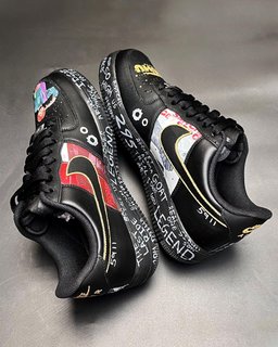 Cartoon Role Red Black Yellow White Font Custom Air Force 1 - view 6