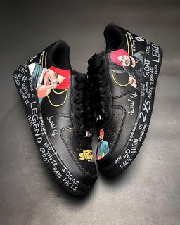 Cartoon Role Red Black Yellow White Font Custom Air Force 1 - view 7