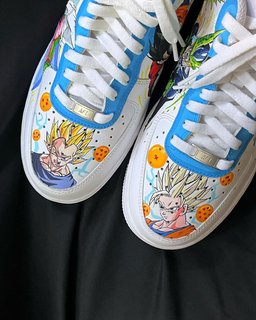 Cartoon Role Orange Blue Green White Custom Air Force 1 - view 3