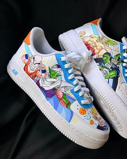 Cartoon Role Orange Blue Green White Custom Air Force 1 - view 4