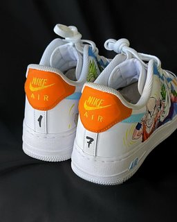 Cartoon Role Orange Blue Green White Custom Air Force 1 - view 6