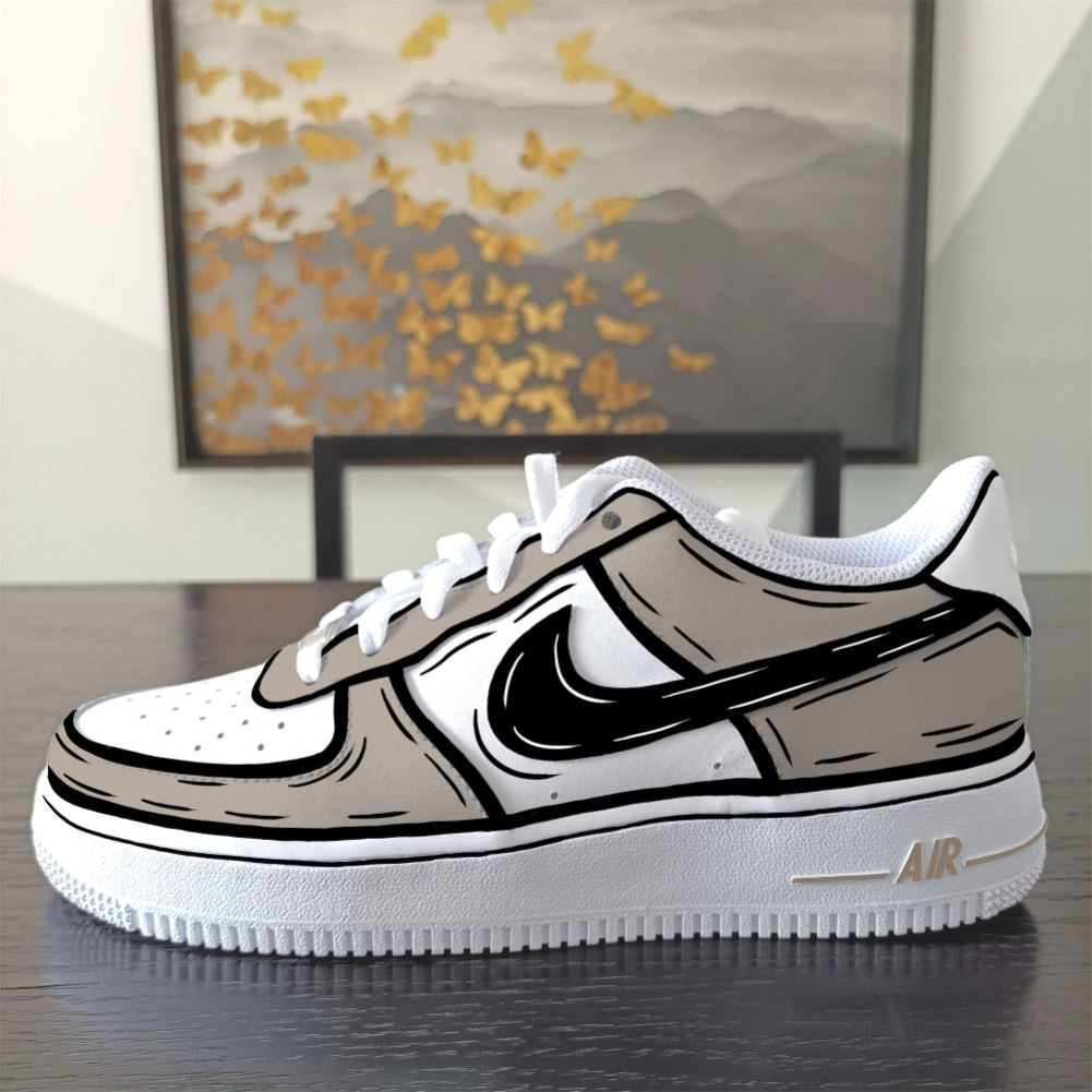 Cartoon Grey Custom Air Force 1