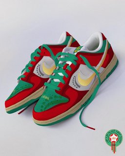 Blue Gold Green Red Custom Air Force 1 - view 4