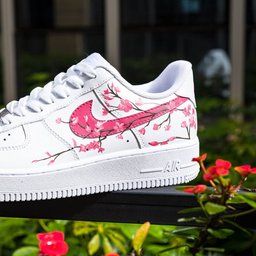 Pink Flowers Custom Air Force 1