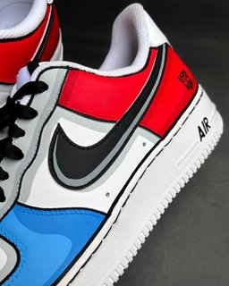 Navy Blue Red Black Custom Air Force 1 - view 2