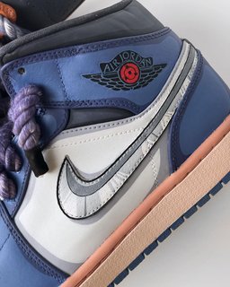 Orange Yellow Blue White Black Custom Air Force 1 - view 5