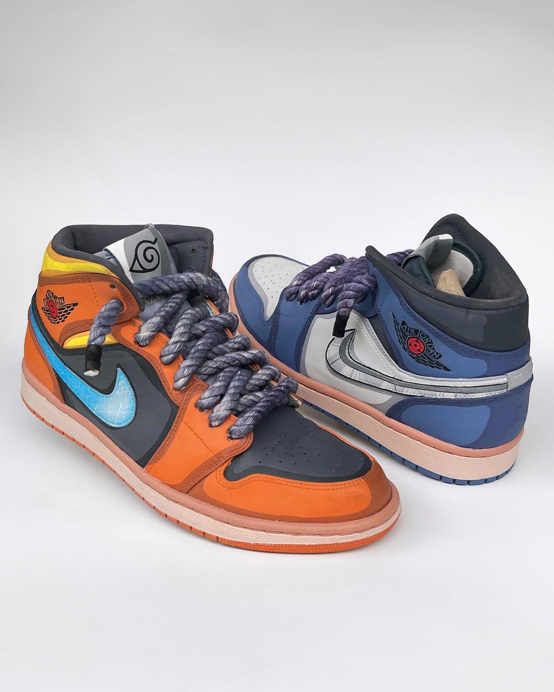 Orange Yellow Blue White Black Custom Air Force 1