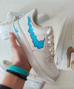 Blue Cartoon Cloud Custom Air Force 1 - view 2
