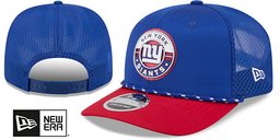 New York Giants Rope 2T Game Meshback Stretch Snap Royal Red  New Era hat – front and back