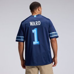 Cameron Ward #1 Tennessee Titans 2026 Rivalries Premium Football Jersey – Navy alternate product view