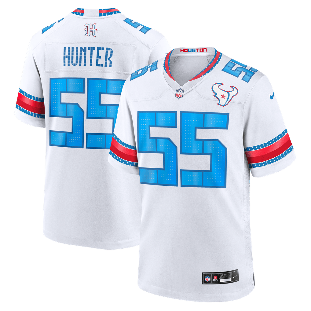 Danielle Hunter #55 Houston Texans 2026 Rivalries Premium Football Jersey – White front product view
