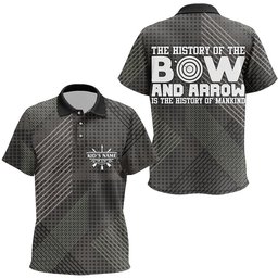 History Of Bow And Arrow Archery Polo Shirts, Custom Arrows Archery Polo, Custom Archery Team Polo Shirt